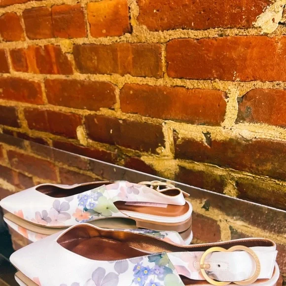 Ted Baker London Floral Slingback Pointed Flats